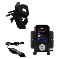 Gomadic LG VX8550 Auto Vent Holder with Car Charger - Uses TipExchange