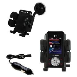 Gomadic LG VX8550 Auto Windshield Holder with Car Charger - Uses TipExchange