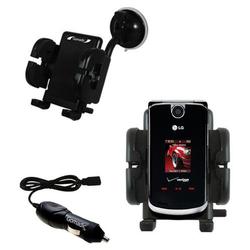 Gomadic LG VX8600 Auto Windshield Holder with Car Charger - Uses TipExchange