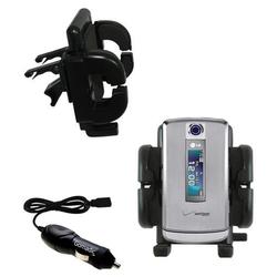 Gomadic LG VX8700 Auto Vent Holder with Car Charger - Uses TipExchange