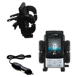 Gomadic LG VX9400 Auto Vent Holder with Car Charger - Uses TipExchange