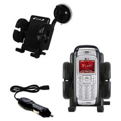 Gomadic LG VX9800 Auto Windshield Holder with Car Charger - Uses TipExchange