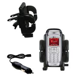 Gomadic LG VX9900 Auto Vent Holder with Car Charger - Uses TipExchange