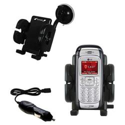 Gomadic LG VX9900 Auto Windshield Holder with Car Charger - Uses TipExchange