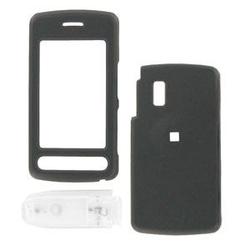Wireless Emporium, Inc. LG Vu/CU920/CU915 Snap-On Rubberized Protector Case w/Clip (Black)