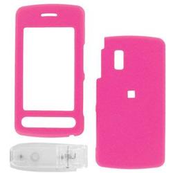 Wireless Emporium, Inc. LG Vu/CU920/CU915 Snap-On Rubberized Protector Case w/Clip (Hot Pink)