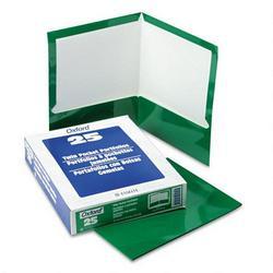 Esselte Pendaflex Corp. Laminated Two Pocket Portfolios, 100 Sheet Capacity, Green, 25/Box