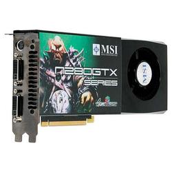 MSI COMPUTER MSI GeForce GTX 280 OC Graphics Card - nVIDIA GeForce GTX 280 650MHz - 1GB GDDR3 SDRAM 512bit - PCI Express 2.0 x16 - Retail