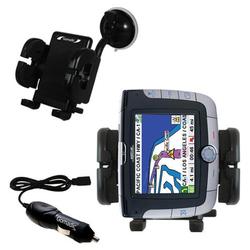 Gomadic Magellan Roadmate 3000T Auto Windshield Holder with Car Charger - Uses TipExchange