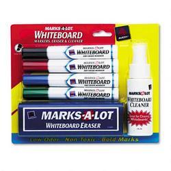 Avery-Dennison Marks A Lot® Desk Style Markers, Eraser and Cleaner Set