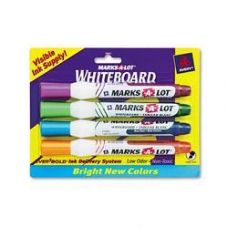 Avery-Dennison Marks A Lot® EverBold® Whiteboard Marker, Bright Four Color Set
