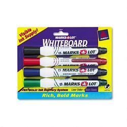 Avery-Dennison Marks A Lot® EverBold® Whiteboard Marker, Chisel Tip, 4 Color Set