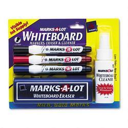 Avery-Dennison Marks A Lot® EverBold® Whiteboard Markers, Eraser and Cleaner Set