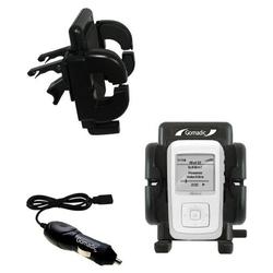 Gomadic Memorex MMP8575 2GB Auto Vent Holder with Car Charger - Uses TipExchange
