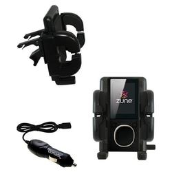 Gomadic Microsoft Zune 4GB / 8GB Auto Vent Holder with Car Charger - Uses TipExchange