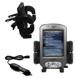 Gomadic Mio Technology P550 Auto Vent Holder with Car Charger - Uses TipExchange