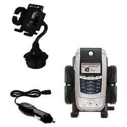 Gomadic Motorola A780 Auto Cup Holder with Car Charger - Uses TipExchange