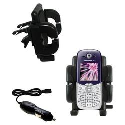 Gomadic Motorola C650 Auto Vent Holder with Car Charger - Uses TipExchange
