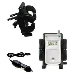 Gomadic Motorola T720i Auto Vent Holder with Car Charger - Uses TipExchange