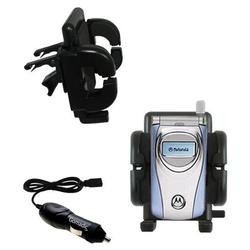 Gomadic Motorola T722i Auto Vent Holder with Car Charger - Uses TipExchange
