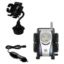 Gomadic Motorola T730 Auto Cup Holder with Car Charger - Uses TipExchange