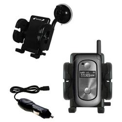 Gomadic Motorola V323 Auto Windshield Holder with Car Charger - Uses TipExchange