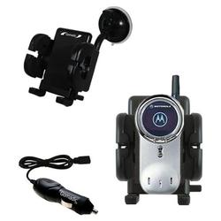 Gomadic Motorola V70 Auto Windshield Holder with Car Charger - Uses TipExchange