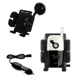 Gomadic Motorola V872 Auto Windshield Holder with Car Charger - Uses TipExchange
