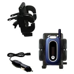 Gomadic Motorola W315 Auto Vent Holder with Car Charger - Uses TipExchange