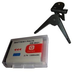 HQRP NP-BG1 / NPBG1 Equivalent Battery for SONY DSC-W300 Digital camera + Black Mini Tabletop Tripod