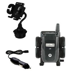 Gomadic Nextel i560 Auto Cup Holder with Car Charger - Uses TipExchange