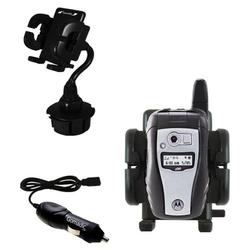 Gomadic Nextel i580 Auto Cup Holder with Car Charger - Uses TipExchange