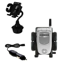 Gomadic Nextel i730 Auto Cup Holder with Car Charger - Uses TipExchange