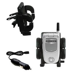 Gomadic Nextel i730 Auto Vent Holder with Car Charger - Uses TipExchange