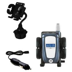 Gomadic Nextel i760 Auto Cup Holder with Car Charger - Uses TipExchange