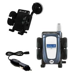 Gomadic Nextel i760 Auto Windshield Holder with Car Charger - Uses TipExchange