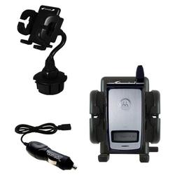 Gomadic Nextel i830 Auto Cup Holder with Car Charger - Uses TipExchange