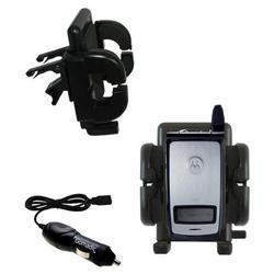 Gomadic Nextel i830 Auto Vent Holder with Car Charger - Uses TipExchange