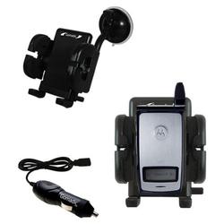 Gomadic Nextel i830 Auto Windshield Holder with Car Charger - Uses TipExchange