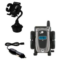 Gomadic Nextel i850 / i855 Auto Cup Holder with Car Charger - Uses TipExchange