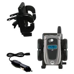Gomadic Nextel i850 / i855 Auto Vent Holder with Car Charger - Uses TipExchange