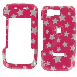 Wireless Emporium, Inc. Nokia 5300 Hot Pink w/Glitter Stars Snap-On Protector Case Faceplate