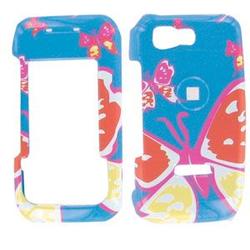 Wireless Emporium, Inc. Nokia 5300 Red/Yellow Butterflies Snap-On Protector Case Faceplate