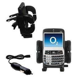 Gomadic O2 XDA Cosmo Auto Vent Holder with Car Charger - Uses TipExchange