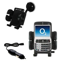 Gomadic O2 XDA Cosmo Auto Windshield Holder with Car Charger - Uses TipExchange