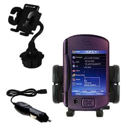 Gomadic O2 XDA Exec Auto Cup Holder with Car Charger - Uses TipExchange