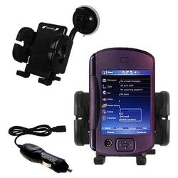 Gomadic O2 XDA Exec Auto Windshield Holder with Car Charger - Uses TipExchange