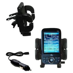 Gomadic O2 XDA Life Auto Vent Holder with Car Charger - Uses TipExchange
