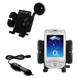 Gomadic O2 XDA Mini Pro Auto Windshield Holder with Car Charger - Uses TipExchange