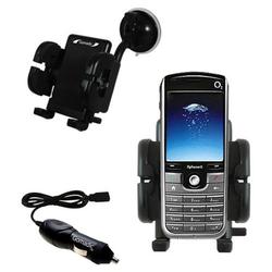 Gomadic O2 XDA SP Auto Windshield Holder with Car Charger - Uses TipExchange